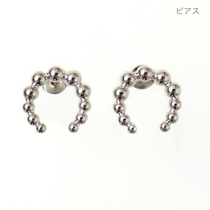 スタッズ フープ ピアス イヤリング Studs Hoop Pierce Earring 真鍮 チタンポスト スタッズデザイン カジュアル スタッズ フープ ピアス イヤリング Studs Hoop Pierce Earring （Liala）