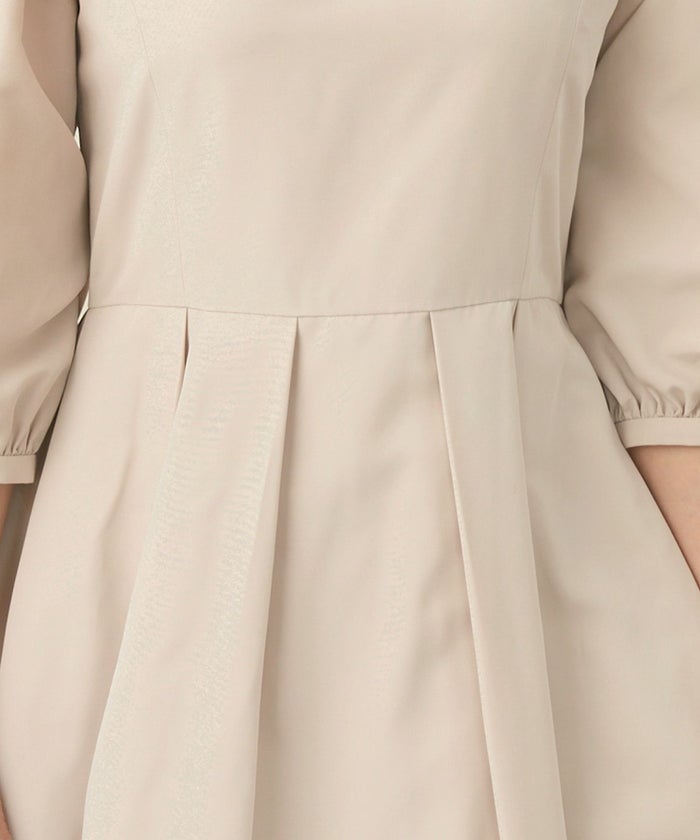 手洗い可/七分袖/ミドル丈/タック入り/くるみ釦/大人可愛い/上品