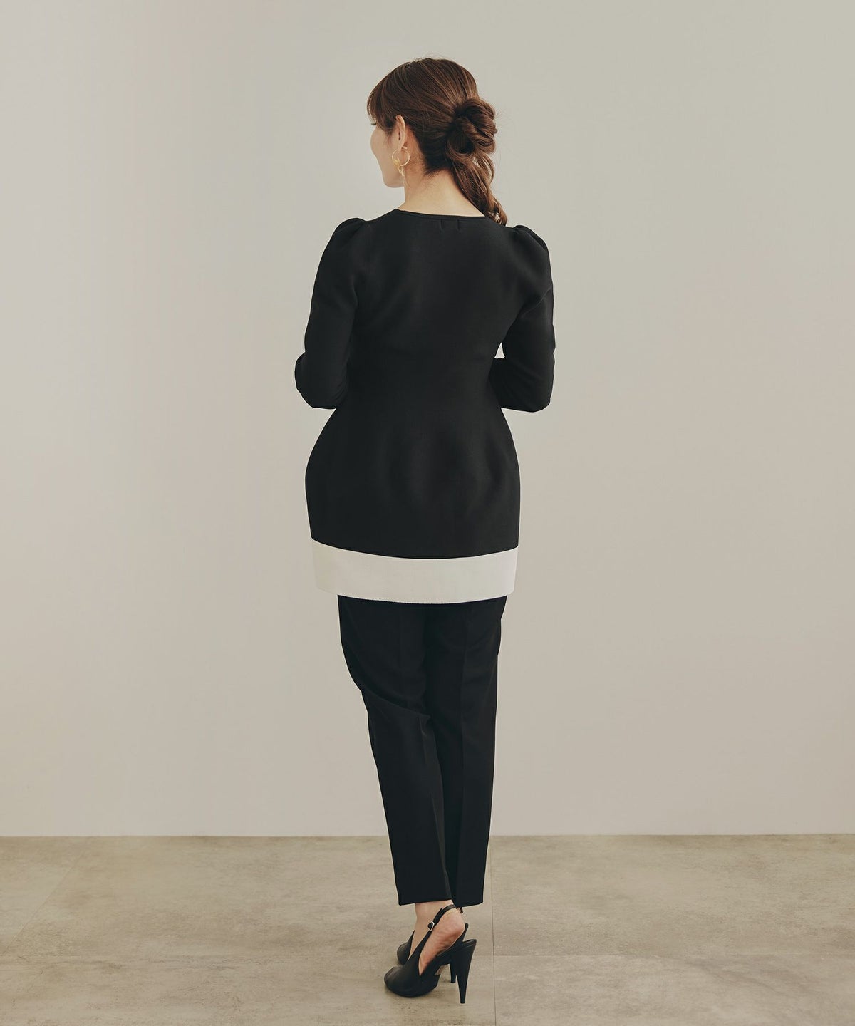 新色追加手洗い可ホールガーメントニット春秋冬白黒かわいいオフィスきれいめおすすめ大人ジョイントスペース