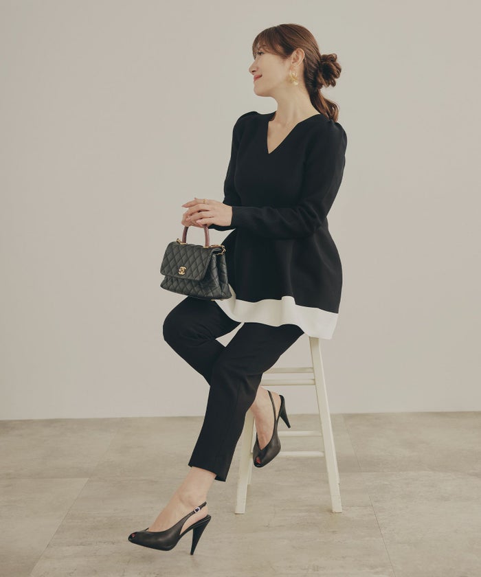 新色追加手洗い可ホールガーメントニット春秋冬白黒かわいいオフィスきれいめおすすめ大人ジョイントスペース