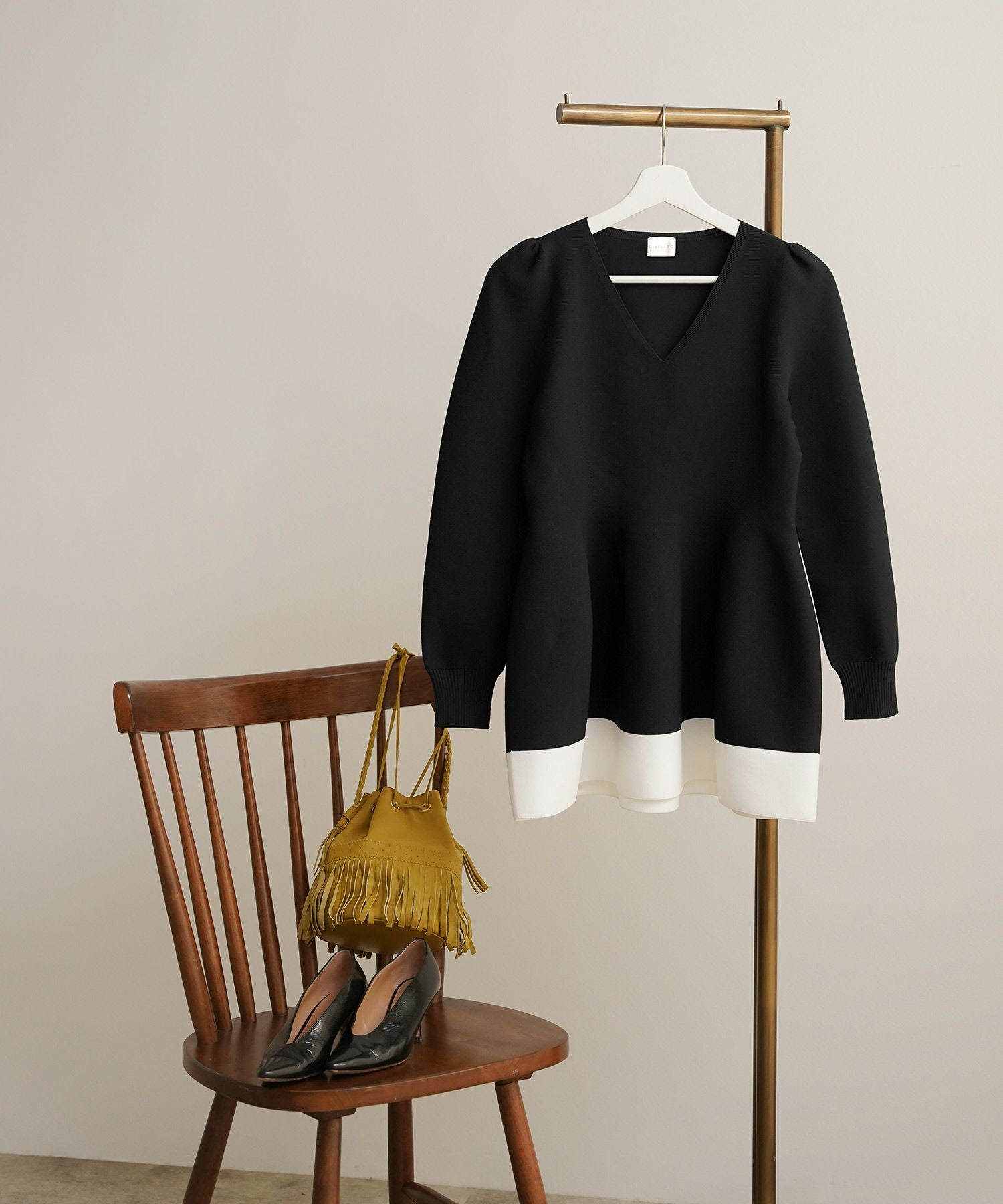 ホールガーメント ペプラム チュニック