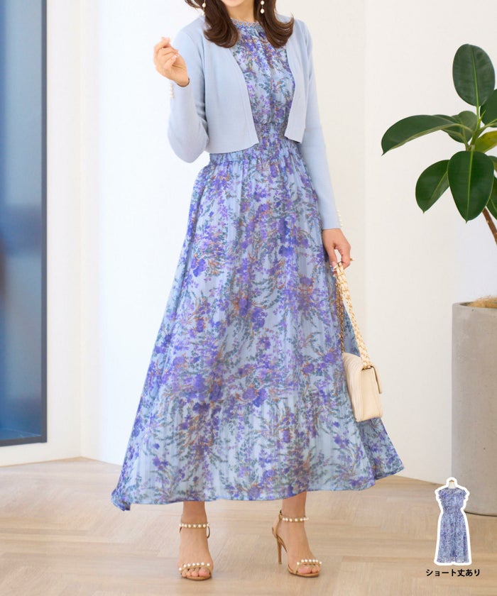 ワンピース花柄春夏秋白ピンクレディース服かわいい可愛い大柄色おしゃれ上品大人おすすめきれいめジョイントスペース