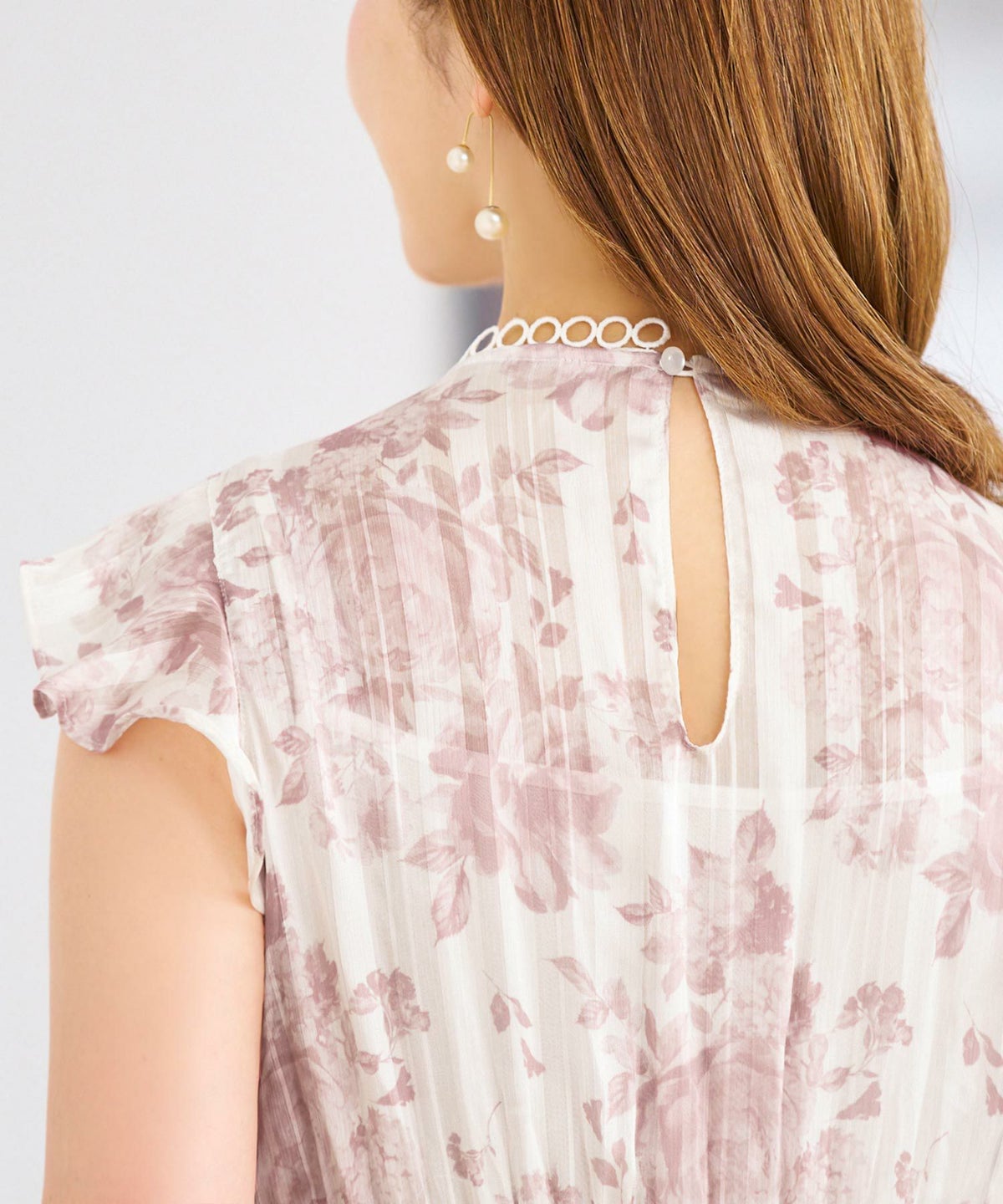 ワンピース花柄春夏秋白ピンクレディース服かわいい可愛い大柄色おしゃれ上品大人おすすめきれいめジョイントスペース