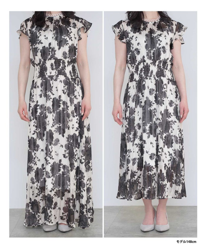 ワンピース花柄春夏秋白ピンクレディース服かわいい可愛い大柄色おしゃれ上品大人おすすめきれいめジョイントスペース