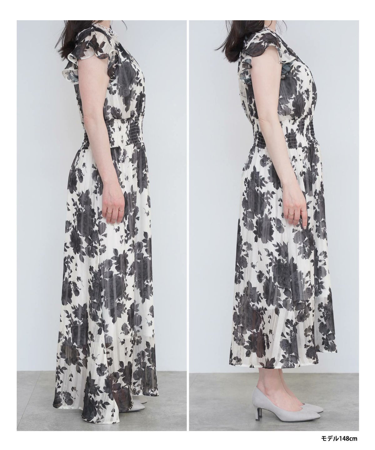 ワンピース花柄春夏秋白ピンクレディース服かわいい可愛い大柄色おしゃれ上品大人おすすめきれいめジョイントスペース