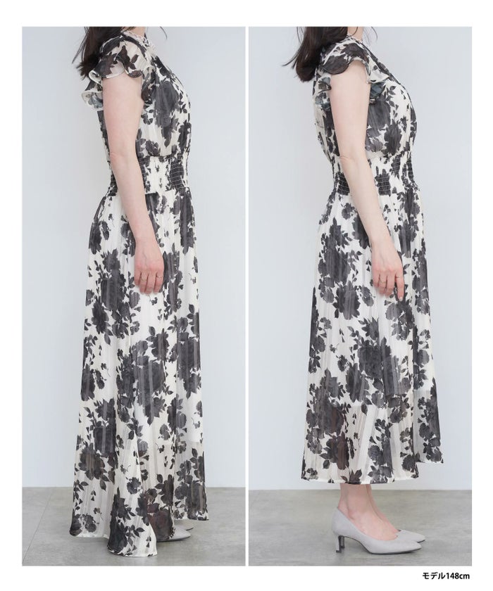 ワンピース花柄春夏秋白ピンクレディース服かわいい可愛い大柄色おしゃれ上品大人おすすめきれいめジョイントスペース