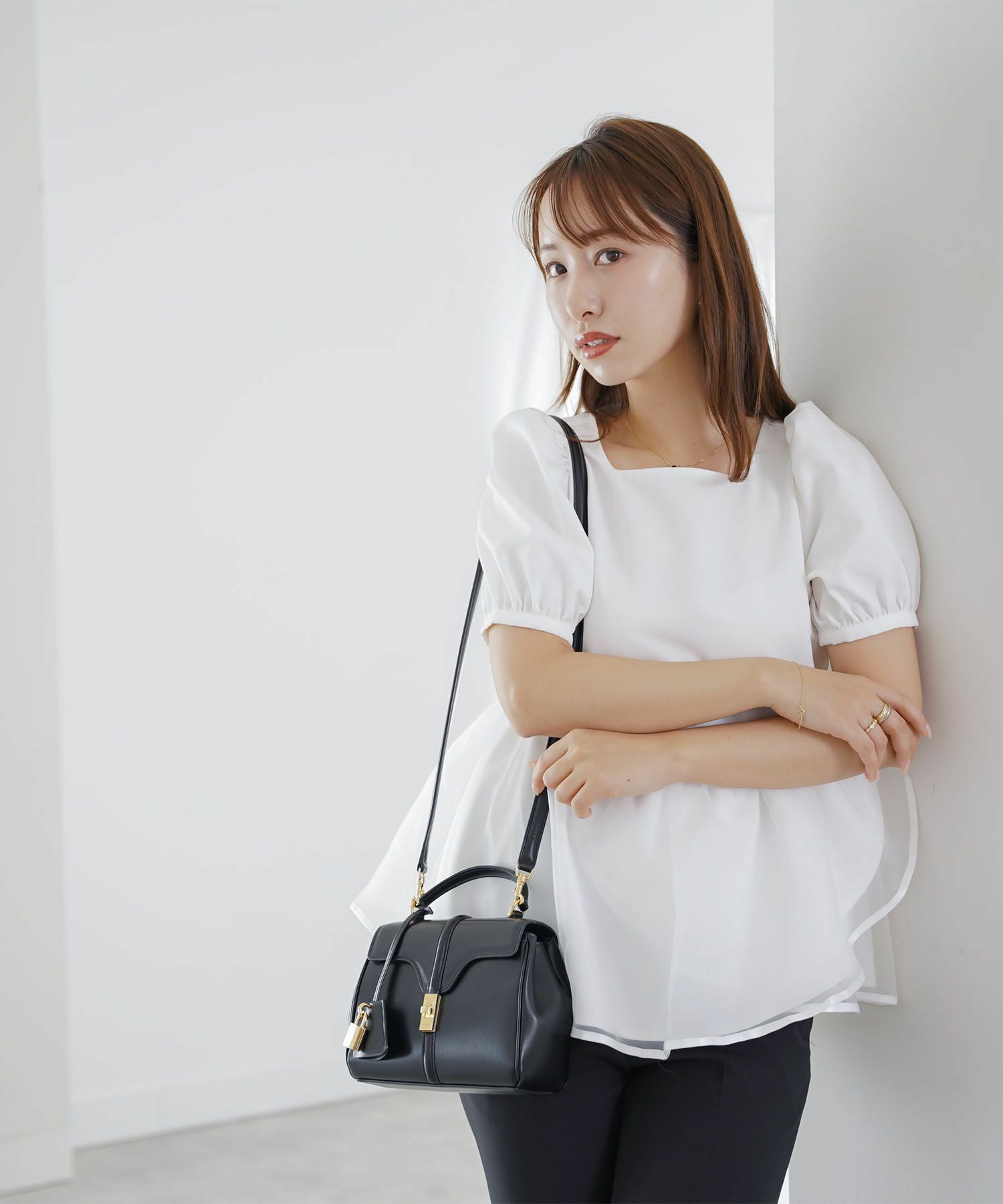 【新品】ジャス♡.。オーガンペプラムブラウス オーガンジー ペプラム ブラウス lieulien×Chika 全3色｜lul811-0215