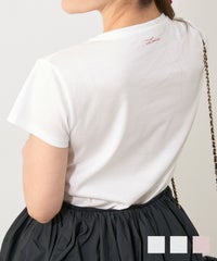 新色追加 手洗い可 日本製 機能性素材 半袖 シンプル 大人カジュアル 着回し カットソー バックプリント 夏 ジョイントスペース 汗染み軽減・接触冷感 Love プリント Tシャツ Liala×PG