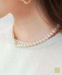 フラワーモチーフパールネックレスlerevevaniller