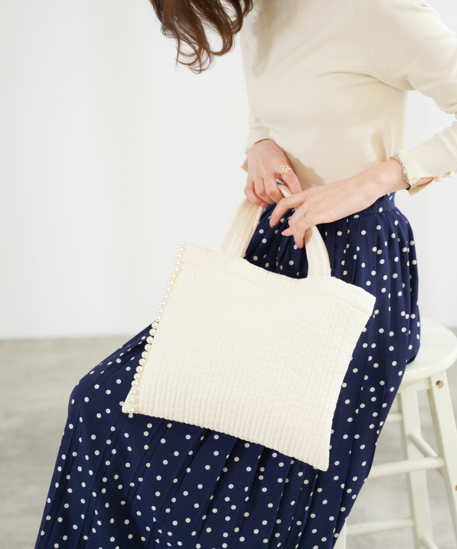 パール トリム ヌビバッグ lieulien×miimii 全2色｜lul912-0282【5