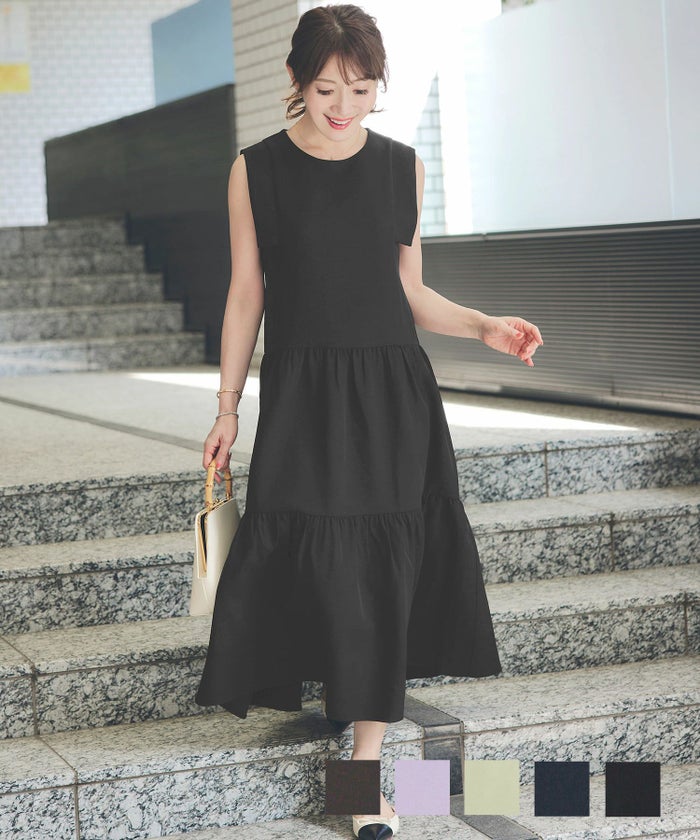 プチ袖 ティアード ワンピース Liala×PG