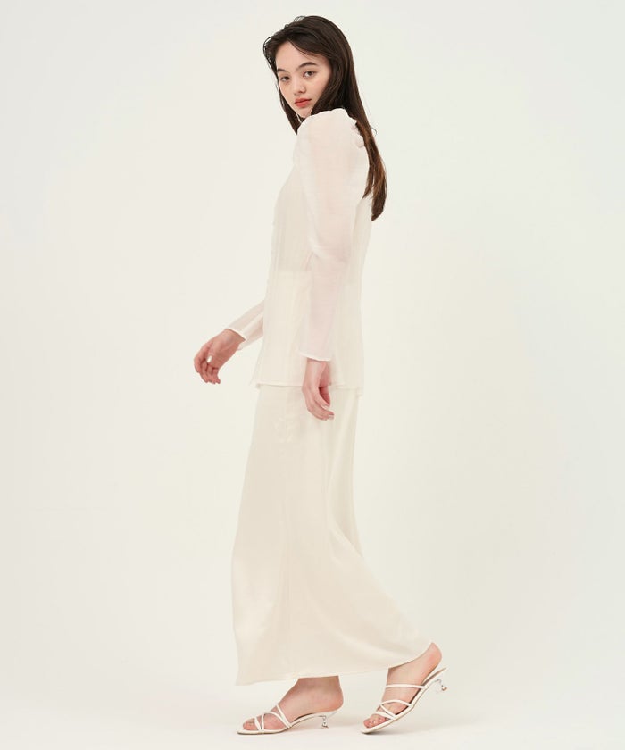 シャツ/シアー/オフホワイト/ネイビー