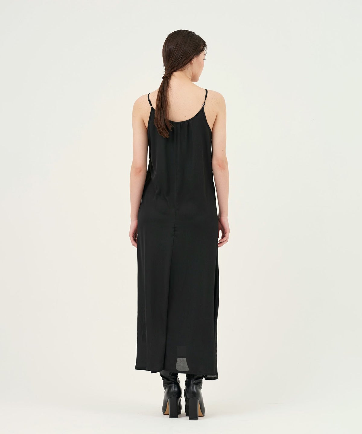 ワンピース/キャミソールドレス/シャーベットオレンジ/ブラック