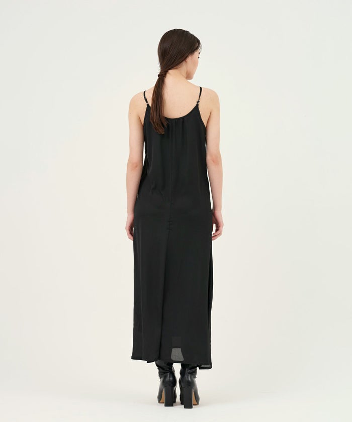 ワンピース/キャミソールドレス/シャーベットオレンジ/ブラック