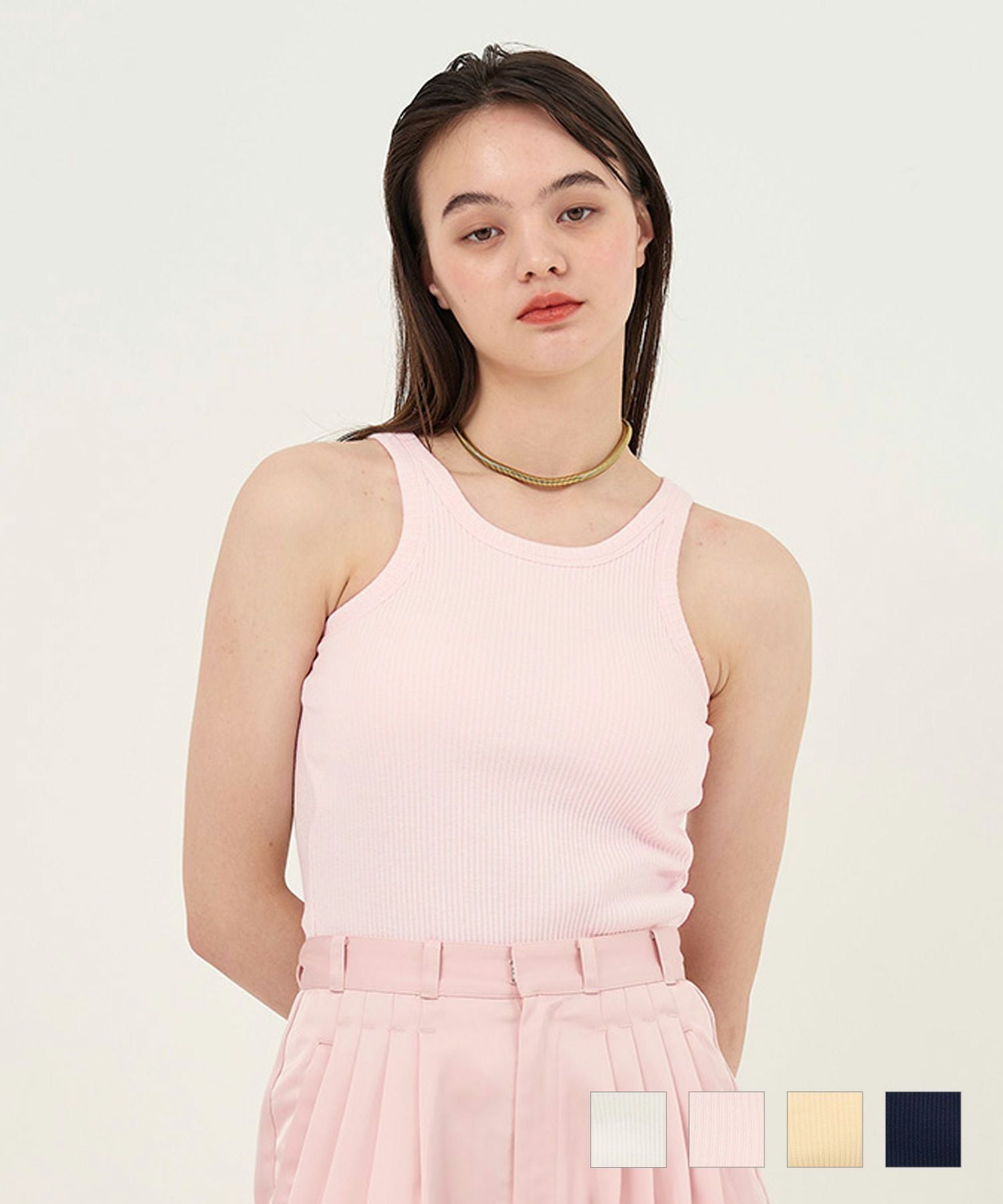 カップ付き アメスリタンク TINA：JOJUN 全4色｜tnj521-0602【3