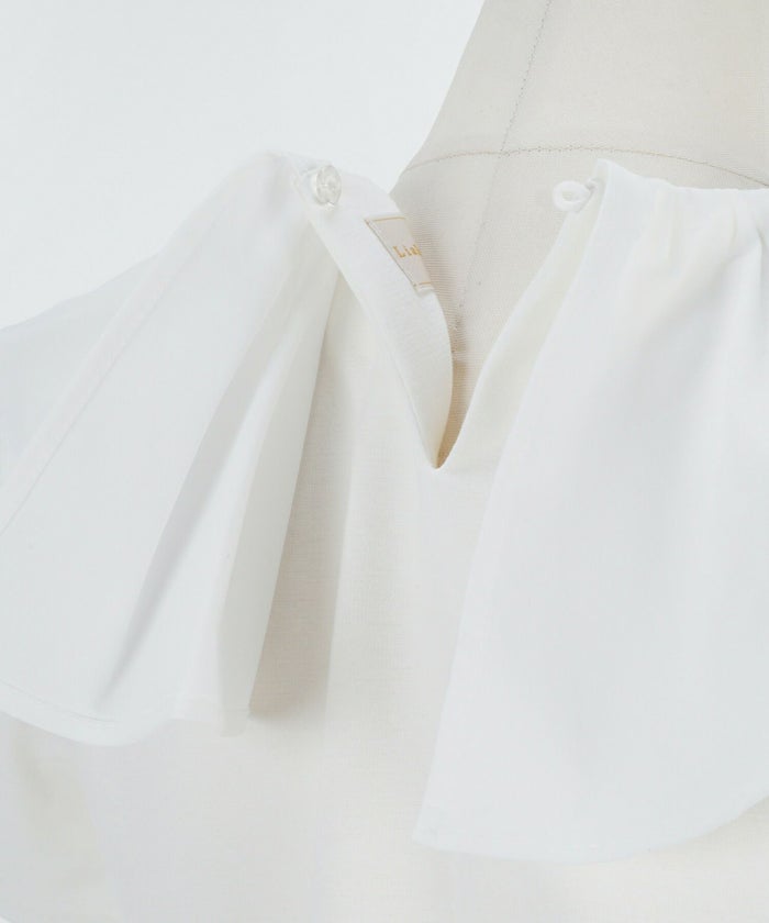 手洗い可/半袖/異素材/襟付き/フェミニン/カジュアル/リラックス/着回し/Tシャツ