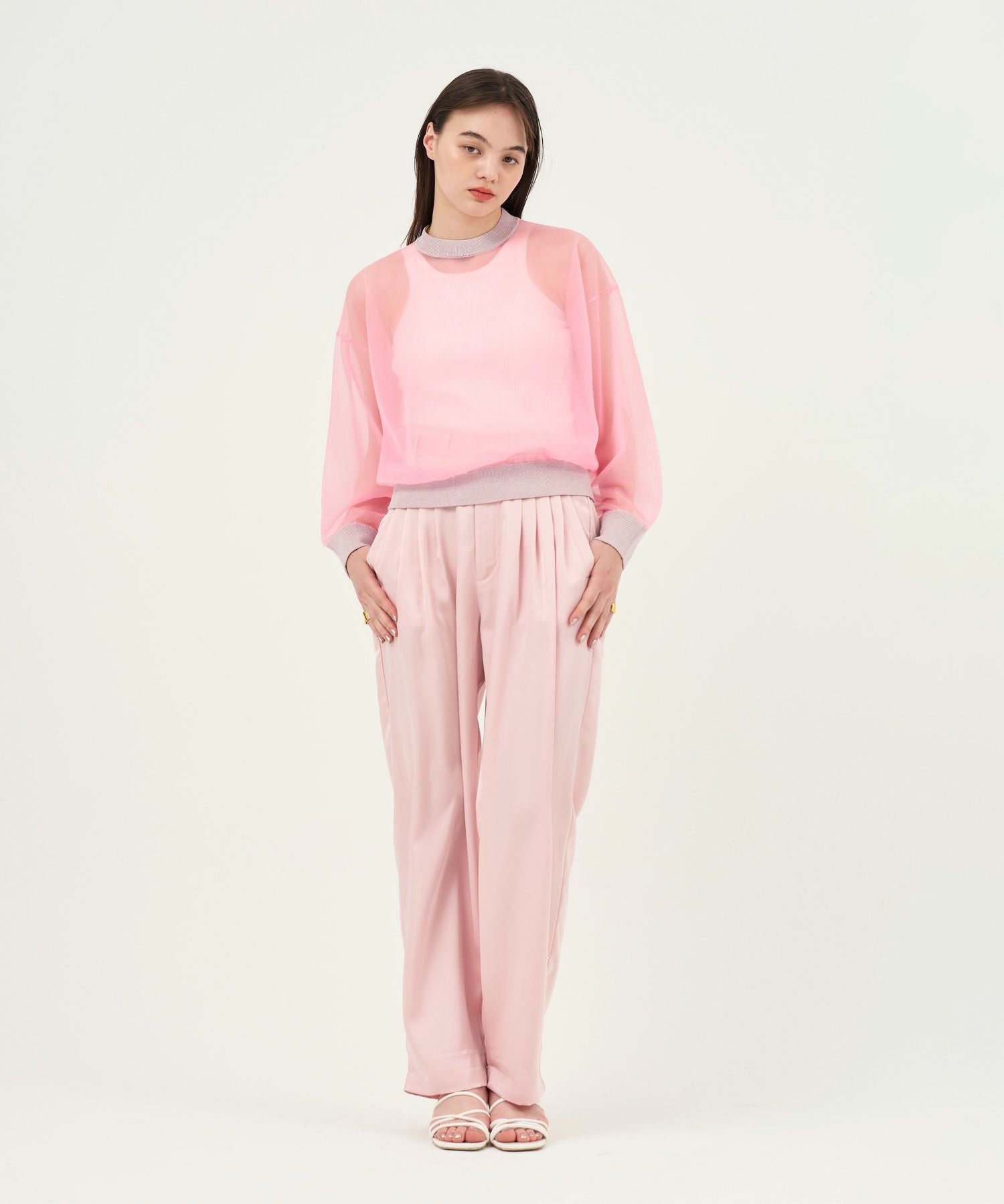 限定Price！SALE シアーニット プルオーバー TINA：JOJUN 全2色