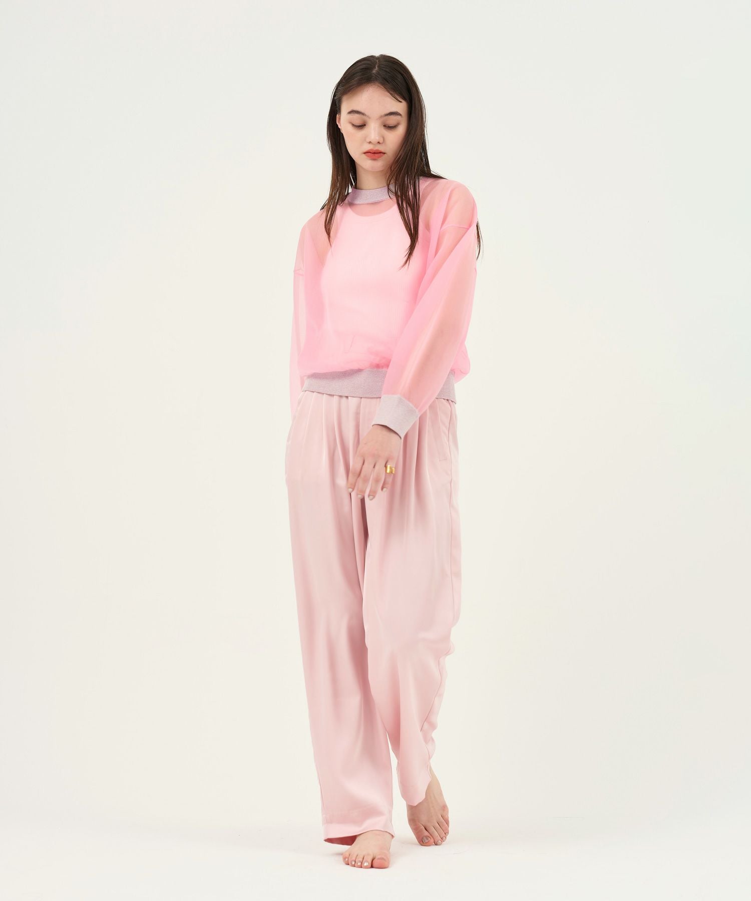 限定Price！SALE シアーニット プルオーバー TINA：JOJUN 全2色