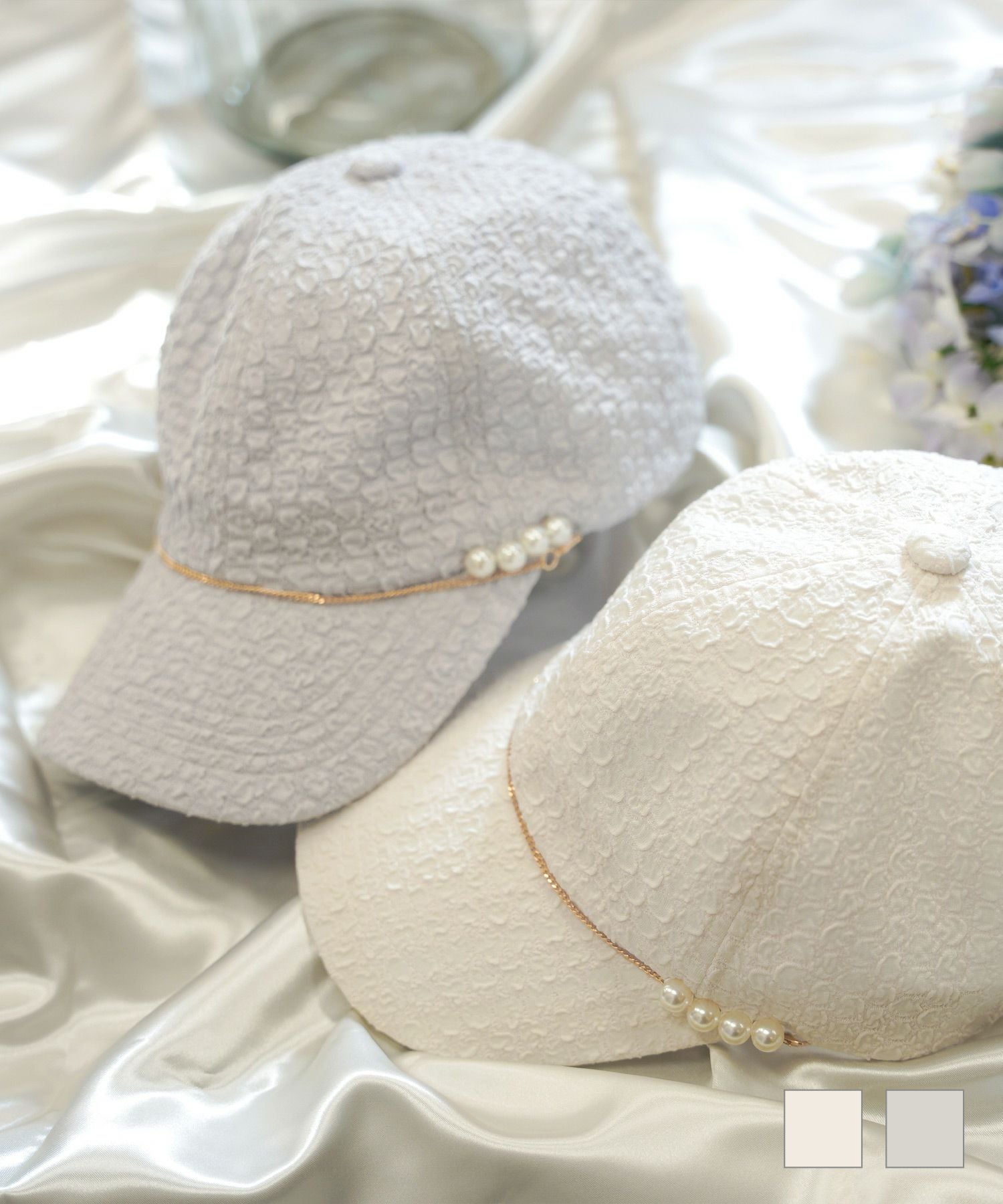 パール＆チェーン キャップ le reve vaniller 全2色 ｜lvn924-1638【4