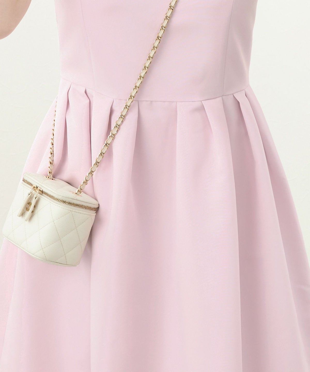 新色追加/手洗い可/日本製/タック入り/水玉/ドット/無地/ふんわり/大人可愛い/フェミニン/グログラン/ミモレ丈/ファスナー