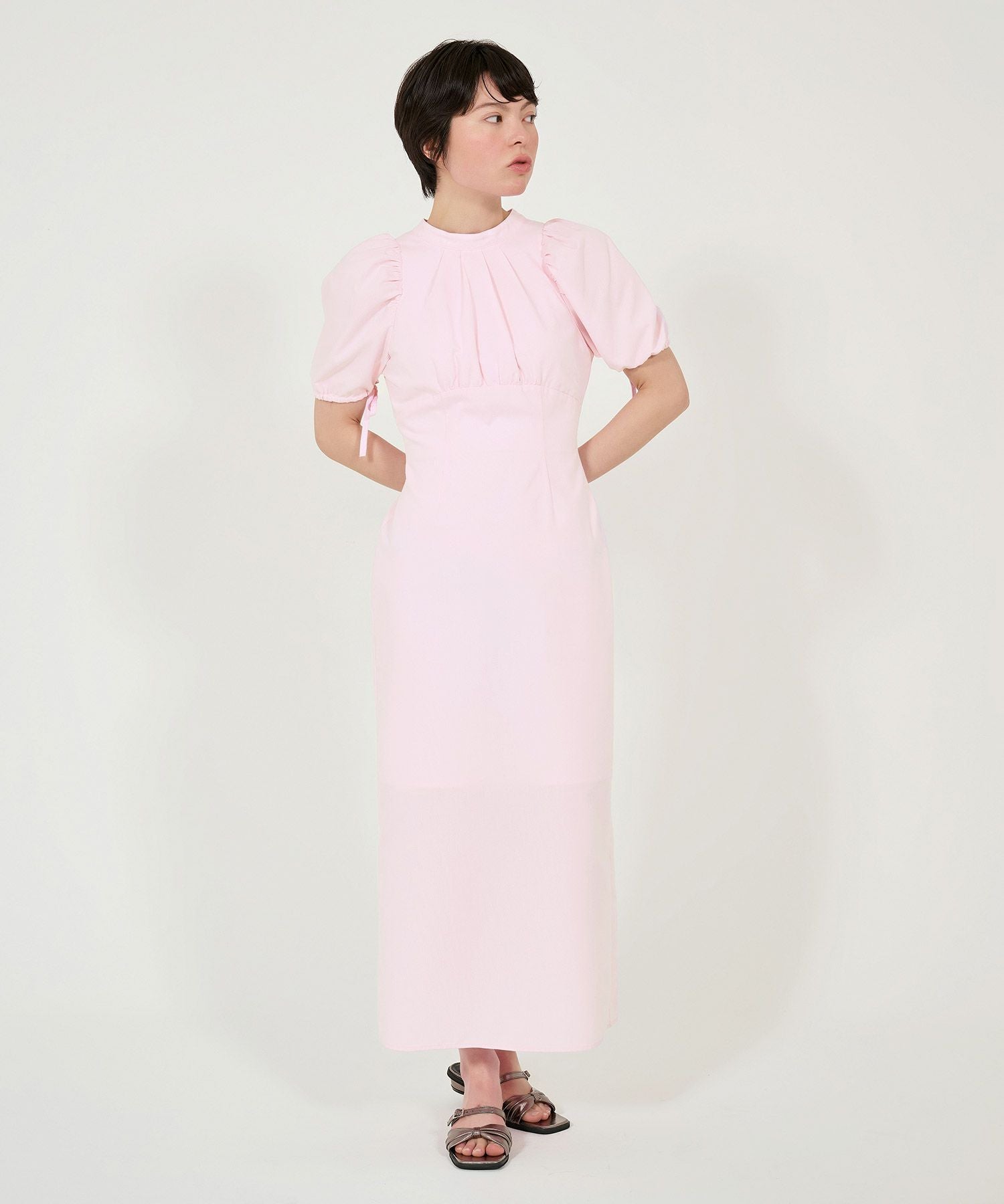 限定Price！SALE パフスリーブ ロングワンピース TINA：JOJUN 全3色