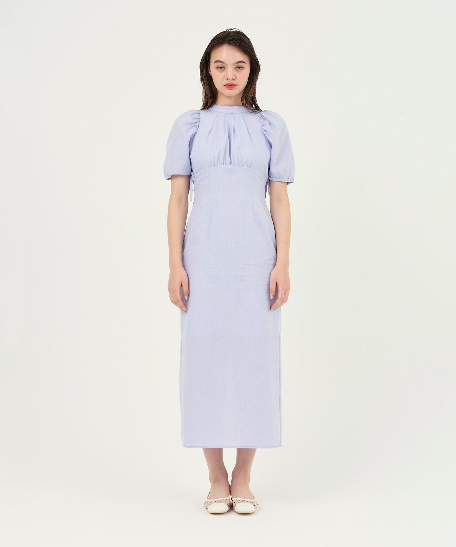 限定Price！SALE パフスリーブ ロングワンピース TINA：JOJUN 全3色