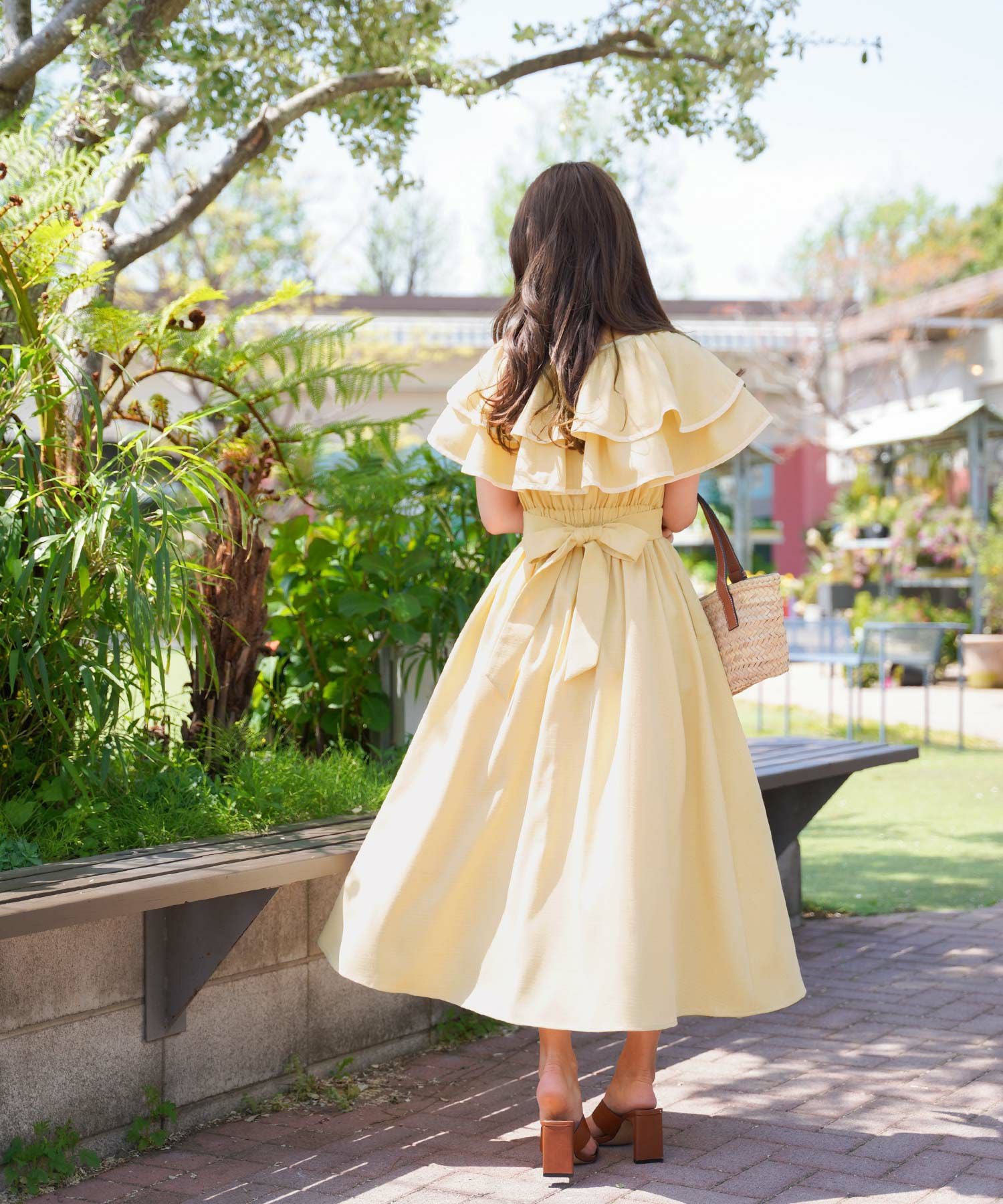 パイピング フリル ワンピース le reve vaniller 全6色 ｜lvn321-1649