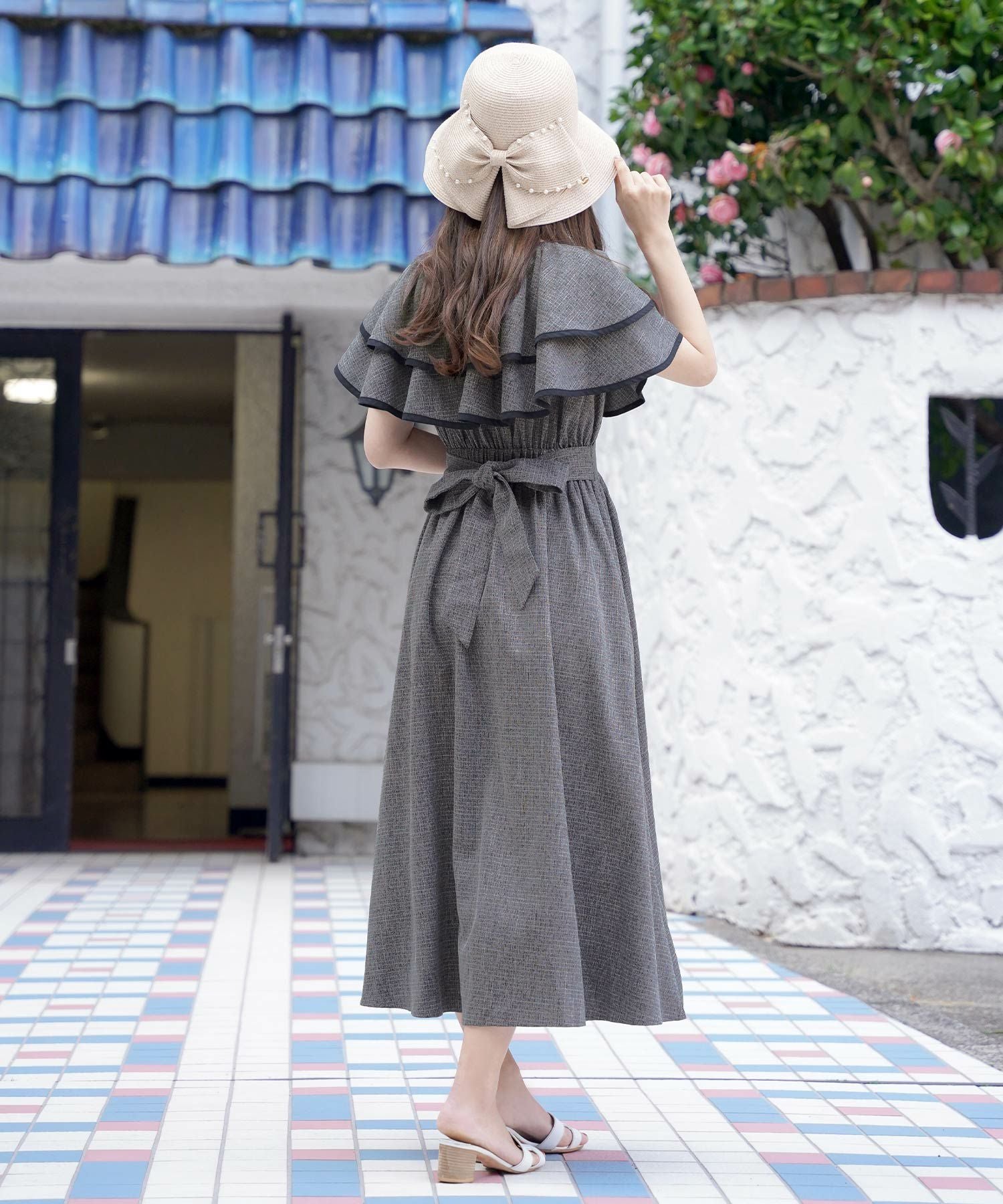 パイピング フリル ワンピース le reve vaniller 全6色 ｜lvn321-1649