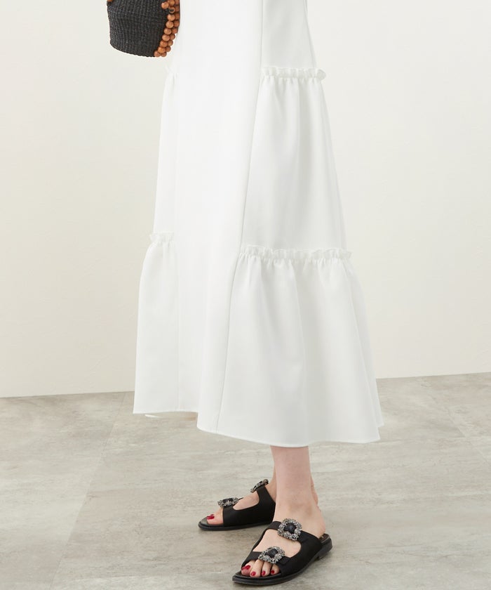 新色追加 S/M/L 手洗い可 きれいめ 大人カジュアル 40代 30代 コーデ おしゃれ 夏 人気 黒 ホワイト 無地 ロング丈 リゾート