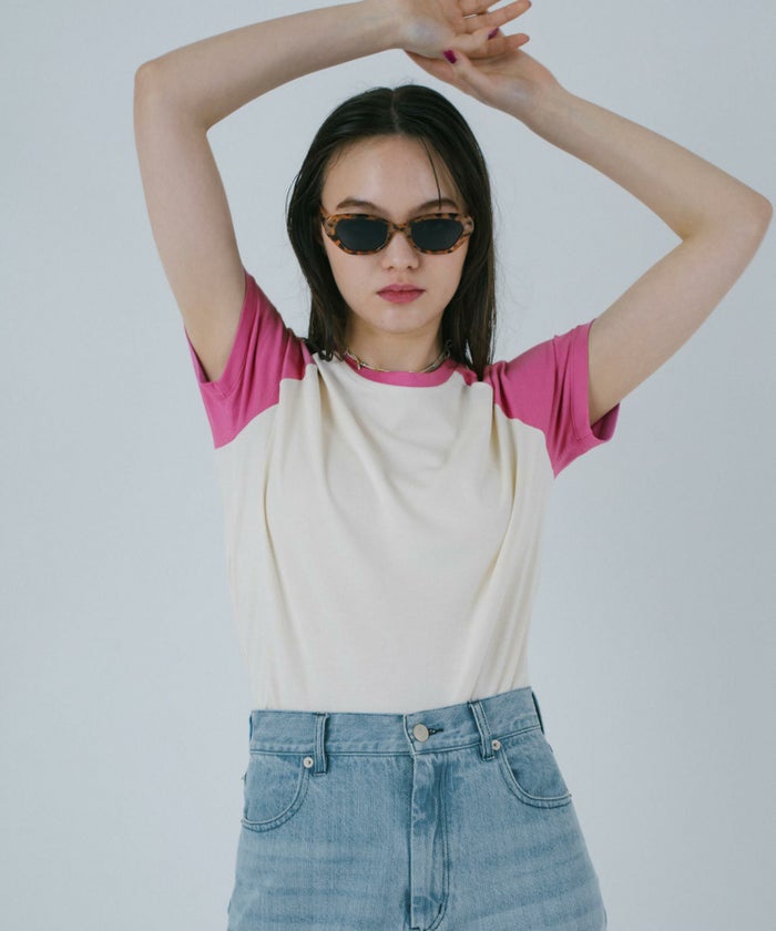 Tシャツ/ラグラン/刺繡入り/日本製