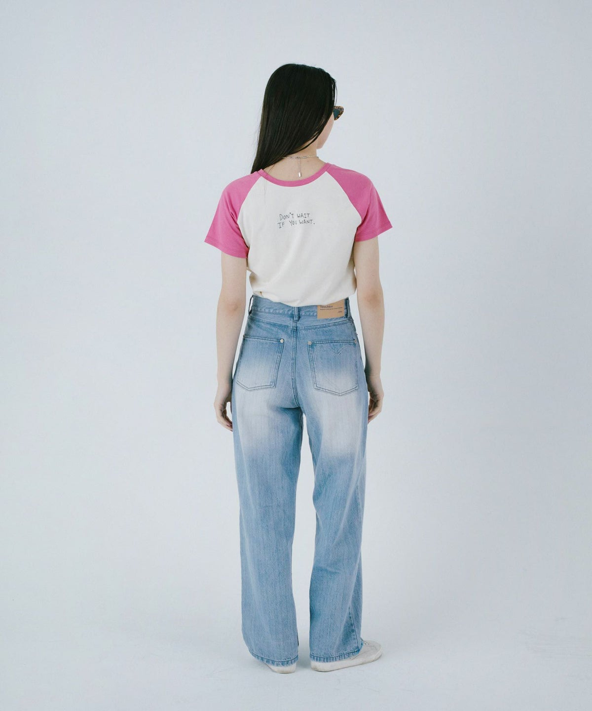 Tシャツ/ラグラン/刺繡入り/日本製