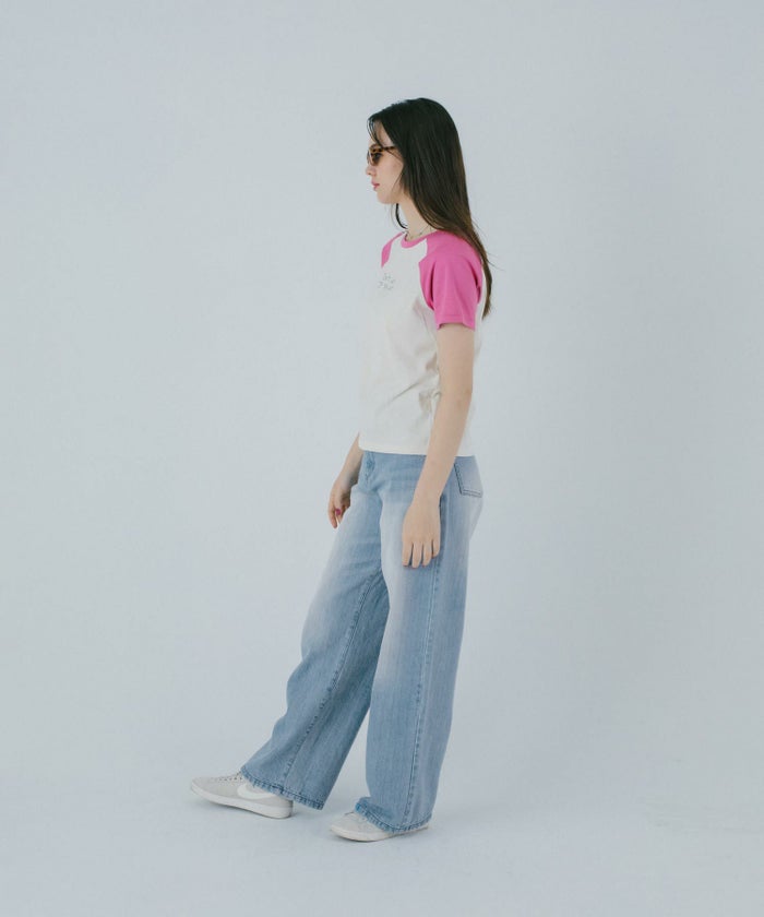 Tシャツ/ラグラン/刺繡入り/日本製