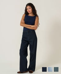 デニム/パンツ/ルーズデニム/ブルー