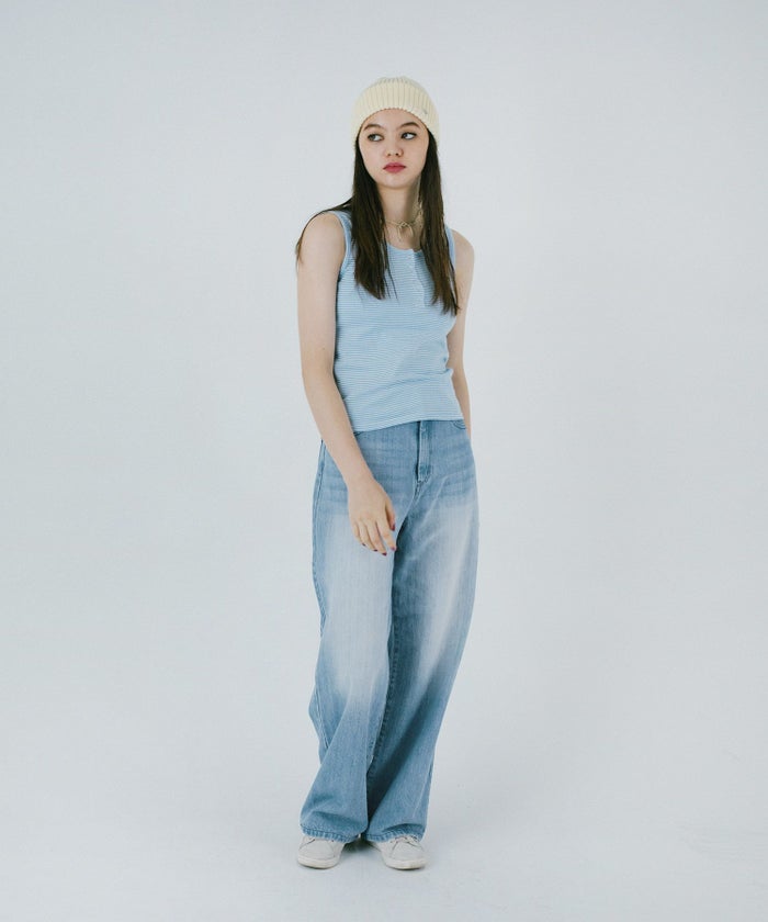 デニム/パンツ/ルーズデニム/ブルー