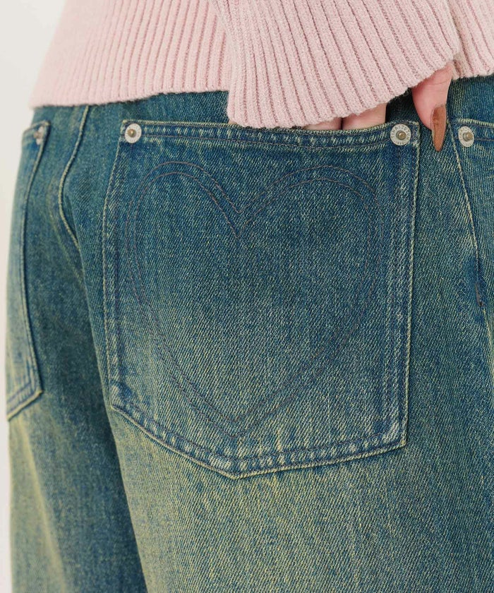 デニム/パンツ/ルーズデニム/ブルー