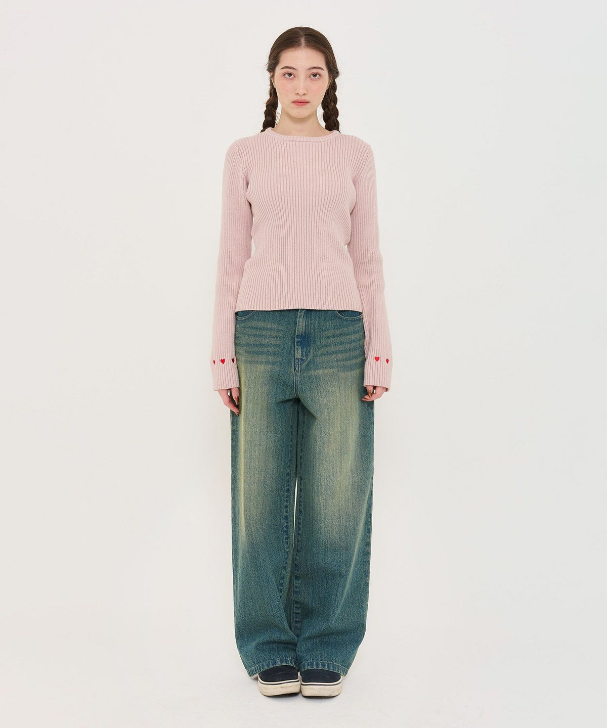 デニム/パンツ/ルーズデニム/ブルー