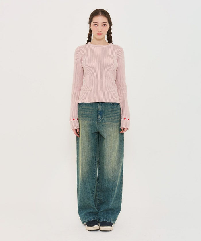 デニム/パンツ/ルーズデニム/ブルー