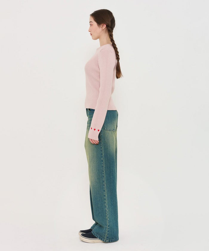 デニム/パンツ/ルーズデニム/ブルー