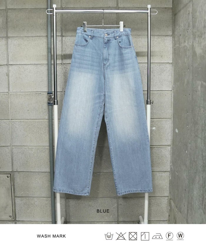 デニム/パンツ/ルーズデニム/ブルー