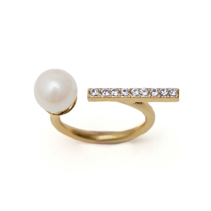 クリスタル ライン リング Crystal Line Ring 真鍮 クリスタル プラパール ファッションリング クリスタル ライン リング Crystal Line Ring （Liala）