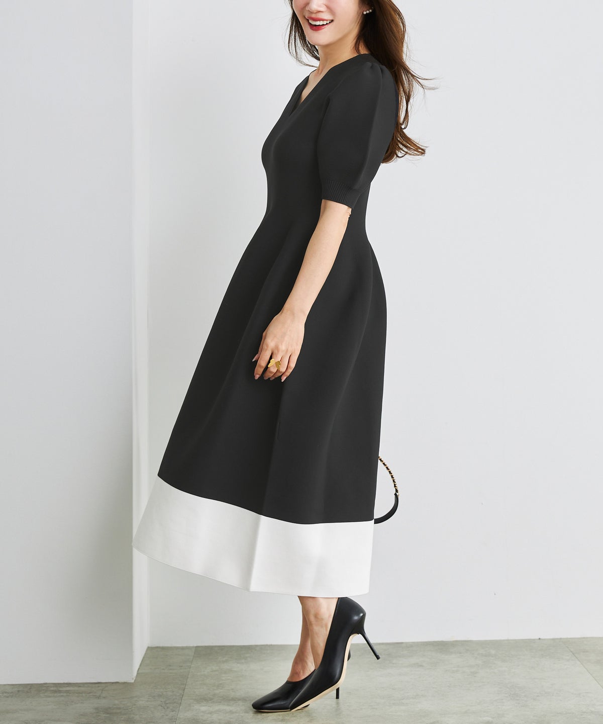 新色追加 日本製 レディース おしゃれ きれいめ オフィス 半袖 上品 黒 かわいい ファッション ジョイントスペース