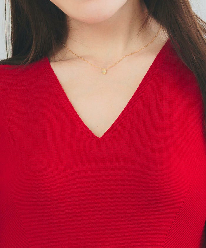 手洗い可/日本製/Vネック/ふんわり/ミモレ丈/袖山ギャザー/パフ袖/大人可愛い/上品/きれいめ/シンプル/リラックス/美ライン