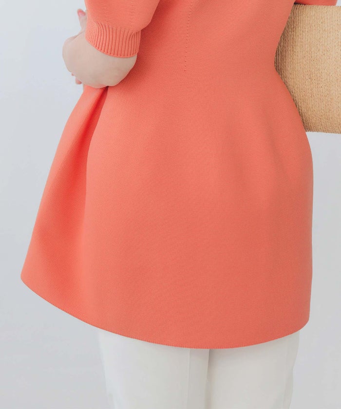 手洗い可/日本製/Vネック/ふんわり/チュニック/袖山ギャザー/パフ袖/大人可愛い/上品/きれいめ/シンプル/リラックス/体型カバー/美ライン/フレア