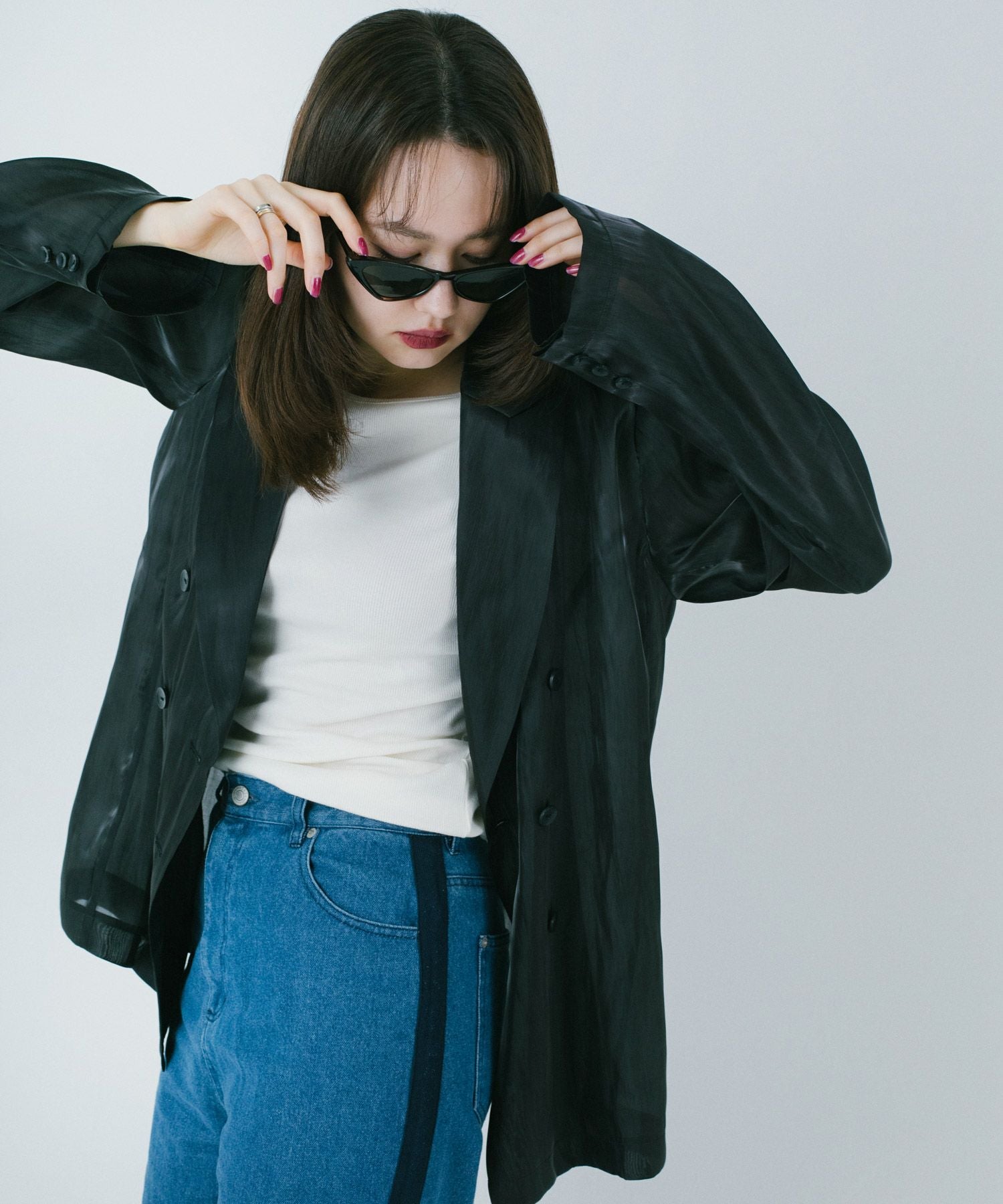 限定Price！SALE シアーサテン ジャケット TINA：JOJUN 全2色｜tnj221