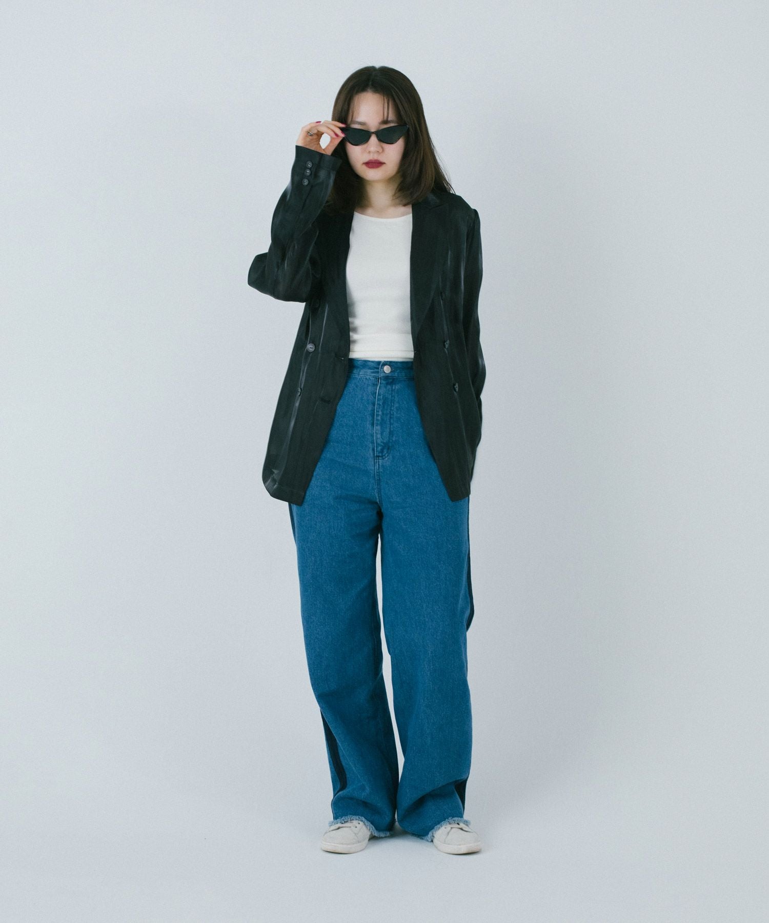 限定Price！SALE シアーサテン ジャケット TINA：JOJUN 全2色｜tnj221