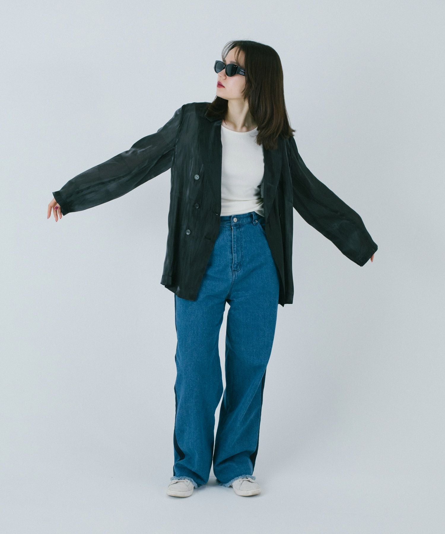 限定Price！SALE シアーサテン ジャケット TINA：JOJUN 全2色｜tnj221