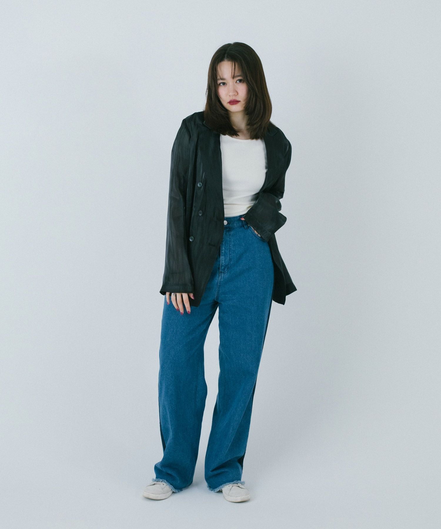 限定Price！SALE シアーサテン ジャケット TINA：JOJUN 全2色｜tnj221
