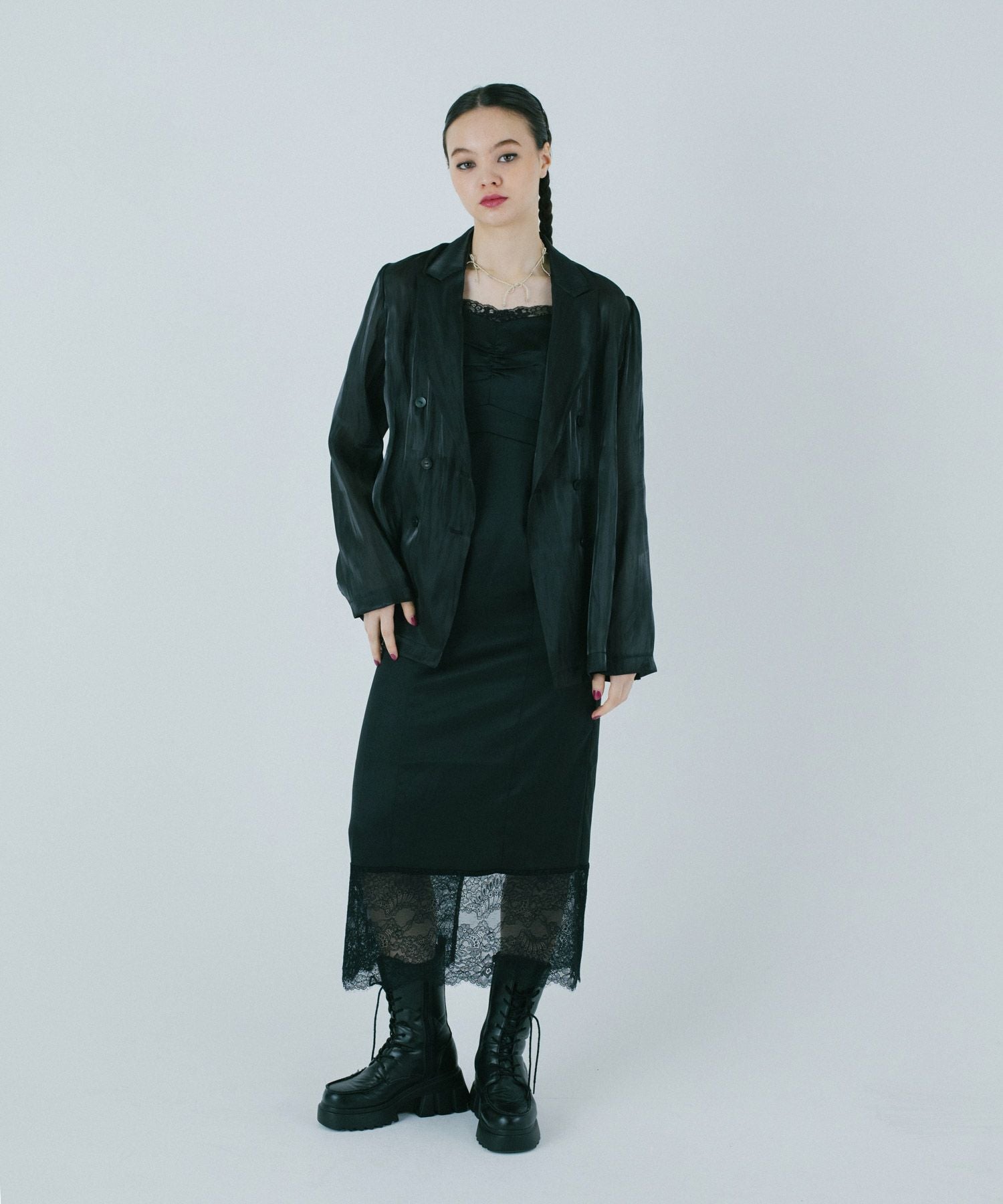 限定Price！SALE シアーサテン ジャケット TINA：JOJUN 全2色｜tnj221