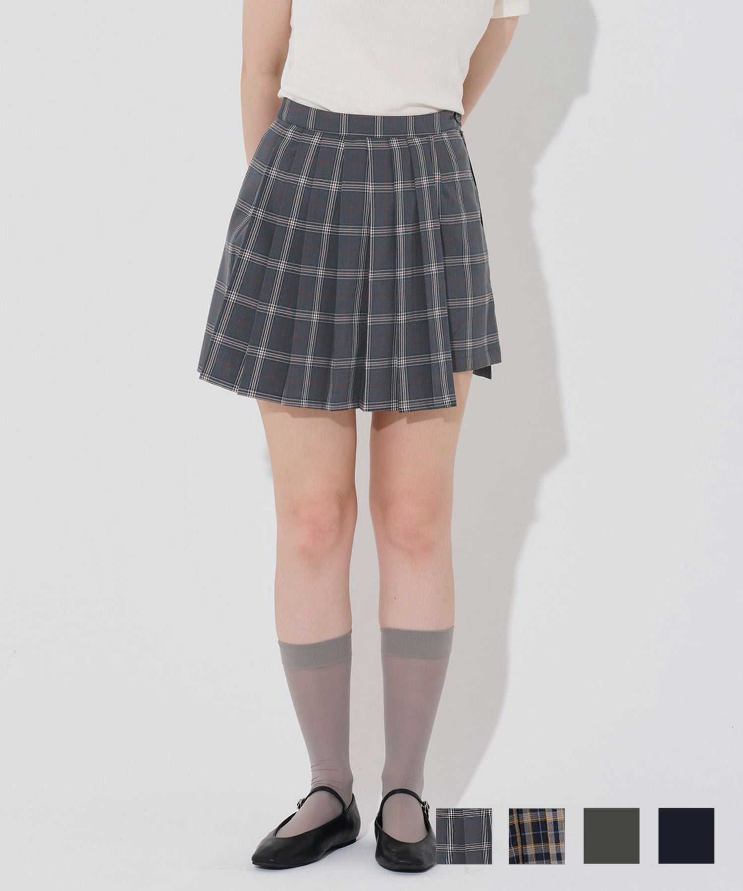 プリーツ ミニスカパン TINA：JOJUN 全4色｜tnj621-0626【9