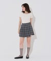 スカート/パンツ/ミニスカート/スカパン/チャコールチェック/ネイビーチェック/チャコール/ネイビー